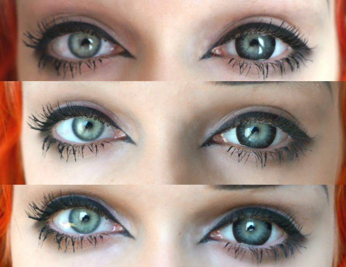 Линзы увеличивающие глаза Bella Xtra Grey 2056 Серые линзы
