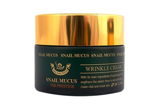 Антизозрастной крем для лица с секретом улитки [3W CLINIC] Snail Mucus Wrinkle Cream