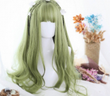 Lolita Wig - Sage Green Extra Long with Wavy Ends
